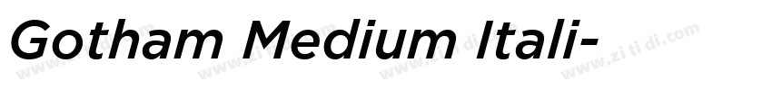 Gotham Medium Itali字体转换